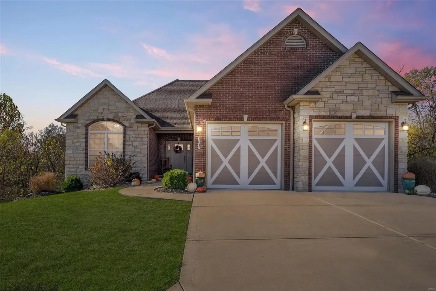 Patio home at dusk, Patio Homes at Far Oaks